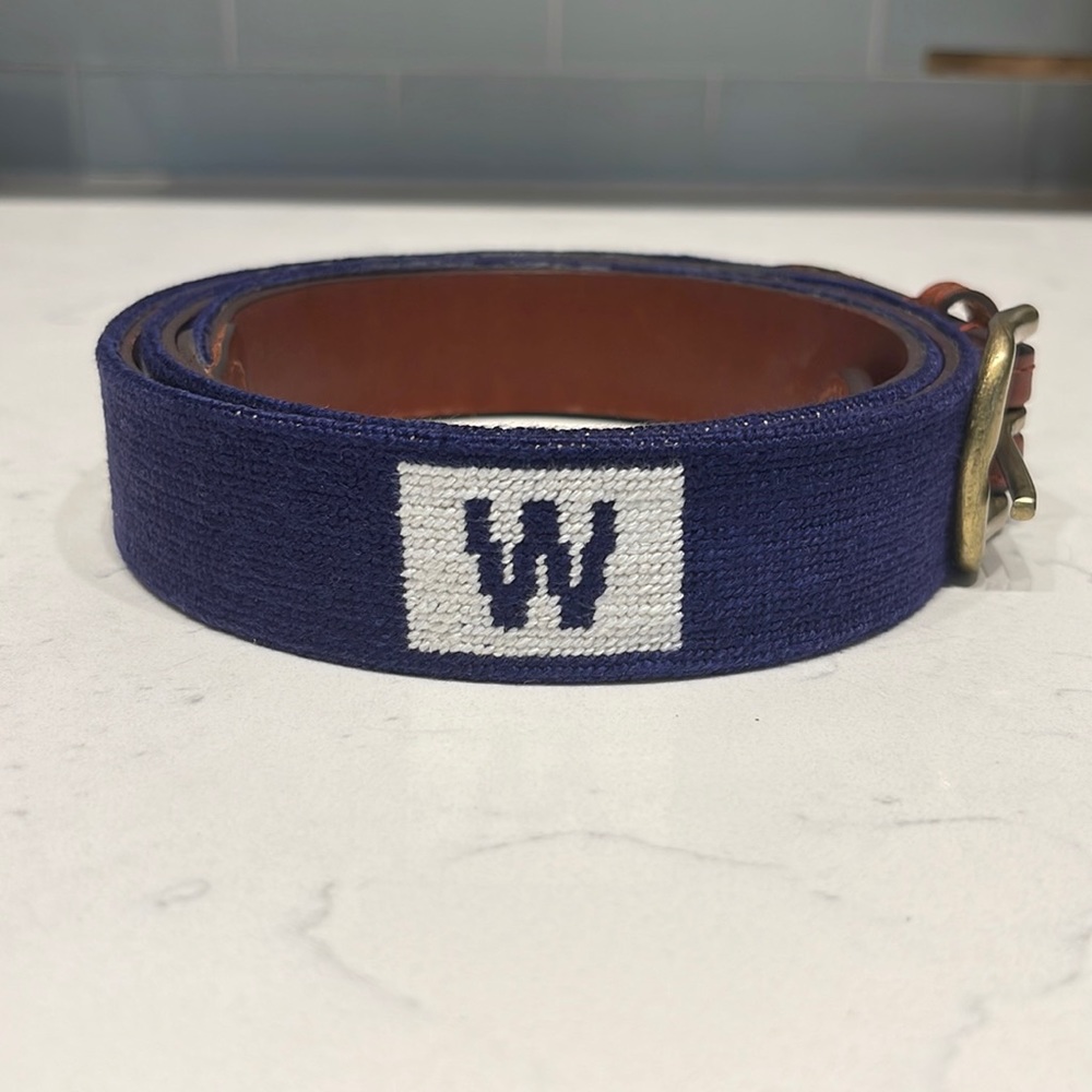 Smathers And Branson Chicago Cubs Needlepoint Belt Gem